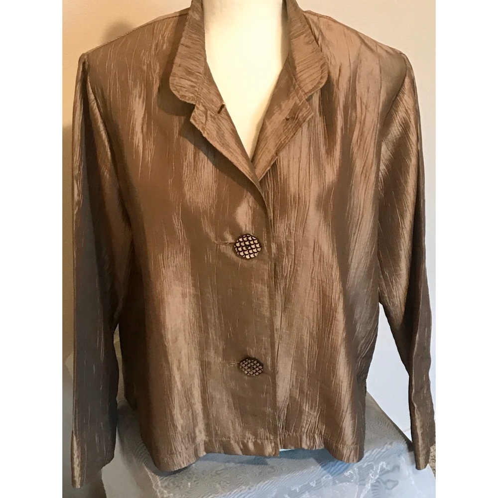 Vintage Painted Pony Elegant Metallic Gold Jacket